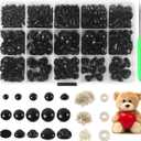 Yexixsr 566PCS Safety Eyes for Amigurumi, Various Sizes Crocheting Safety Eyes and Noses with Washers, for Teddy Bear, Stuffed Doll, Crochet Toy and Plush Animal