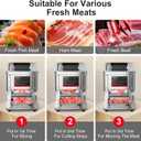 Commercial Fresh Meat Cutter Machine, 450W Electric Meat Slicer with Slicing Output 450LBS/H, 2.5mm Commercial Meat Slicer with Removable Blade for Boneless Meat Chicken and Vegetables,110V