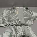 Ekouaer Women's Satin Nightshirt Button Down Sleepshirt Silk 3/4 Sleeve Nightgown Boyfriend Notch Collar Sleepwear M