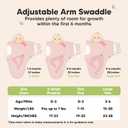 3-Pack Organic Baby Swaddle Sleep Sacks - Swaddles for Newborns, Infant 0-3 Months, Baby Girls, Boys, Soft & Snug Newborn Sleep Sack, Nursery Swaddling Blankets (Daffodil, OS)