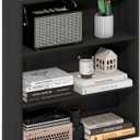 Furinno Basic Book Shelf, 3-Tier Bookshelf, Cube Storage Organizer Bookcase with Open Shelf, 7 x 24 x 26, for Living Room, Bedroom, Home Office, Espresso
