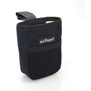 Leconpet Dog Treat Pouch Portable Treat Pouch for Dog Training Easily Carries Perfect Food Snack Storage Holder for Puppy Training and Walking (Black)