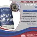 Safety Lock Wire - T302/304 Stainless Steel Safety Wire for Aviation, Automotive, Industrial Use - 1lb Dispenser Can - Made in USA (0.025 in)