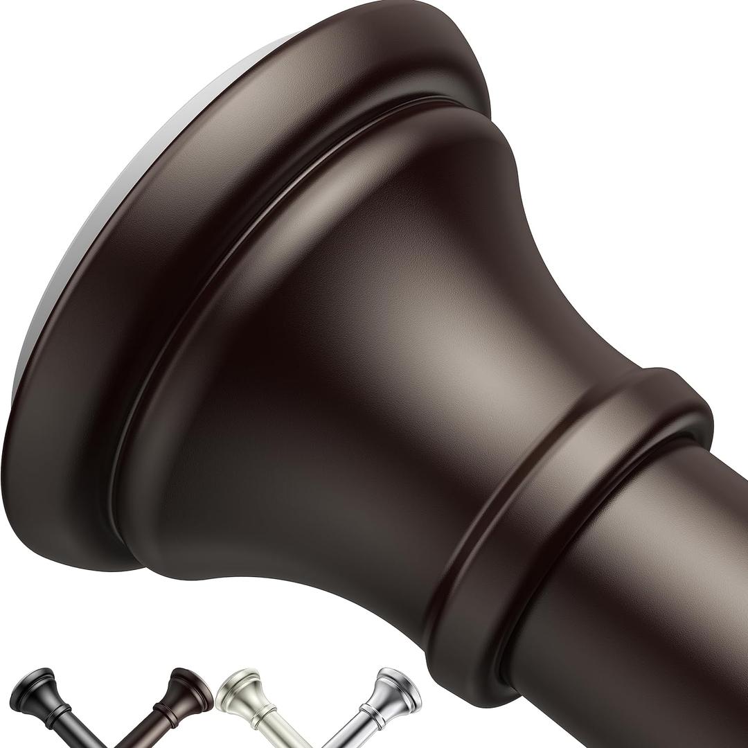 Oil Rubbed Bronze Tension Shower Curtain Rod Adjustable 18-79 Inches, Fits 20-78 Inch Spaces (Ideal for 72" Wide Bathrooms), Rust Resistance Adjustable Durable Spring No Drilling