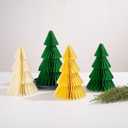 6 Pcs Paper Christmas Tree,Christmas Ornaments, 3D Honeycomb Xmas Paper Trees Party Decorations, Christmas Centerpiece