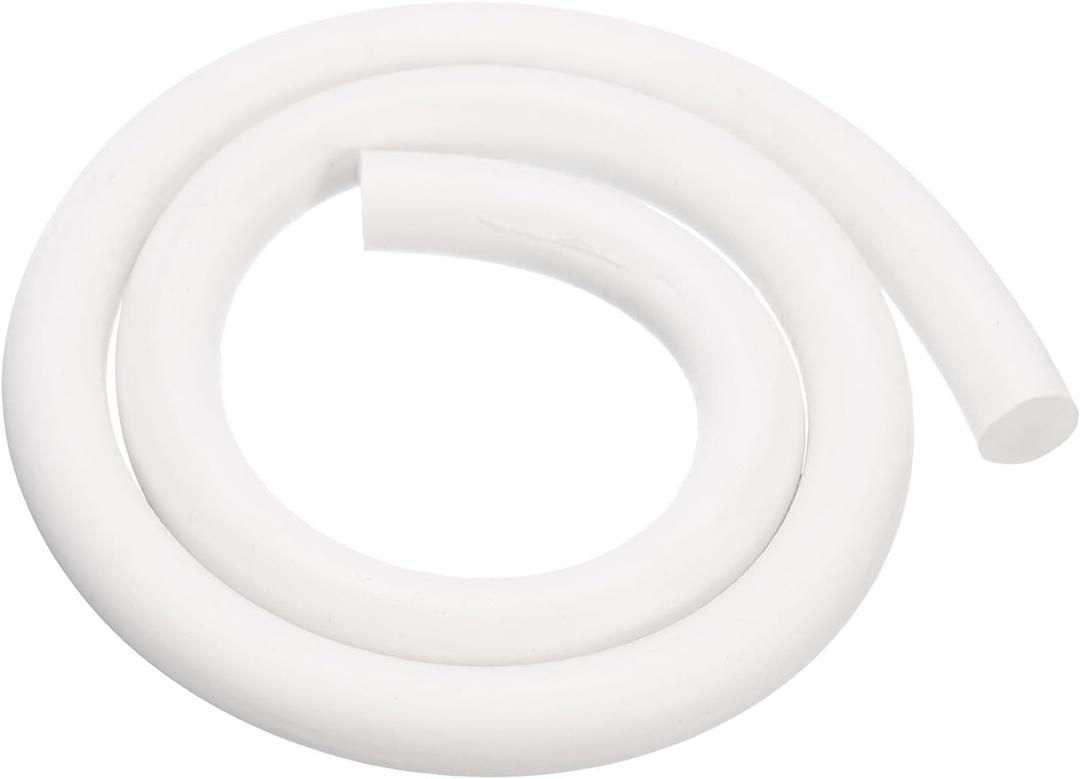 PATIKIL Silicone Foam Seal Strip, 1M(3.28Ft) 20mm(0.79") Dia Round High Density Solid Sponge Rubber Weather Stripping Cord for Sealing Gap Blocker Insulation, White