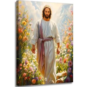 LWJARTFY Jesus Wall Art Christian Canvas Poster Print (Canvas, 12x16in)