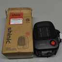 shinic Small Space Heater with Overheat Protection, 500W Mini PTC Ceramic Heater, Fast Heating and Quiet, Portable Electric Heater for Indoor Use Office Room Desk Home, Black (Black Package 1)