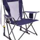 GCI Outdoor Comfort Pro Rocker Collapsible Rocking Chair & Outdoor Camping Chair, Indigo Blue