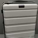 KROSER Carry On Luggage with Spinner Wheels & Built-in TSA Lock, Expandable Top Opening Hard Shell Suitcase Large Capacity Durable Rolling Luggage with USB Port, Carry-On 20-Inch, White