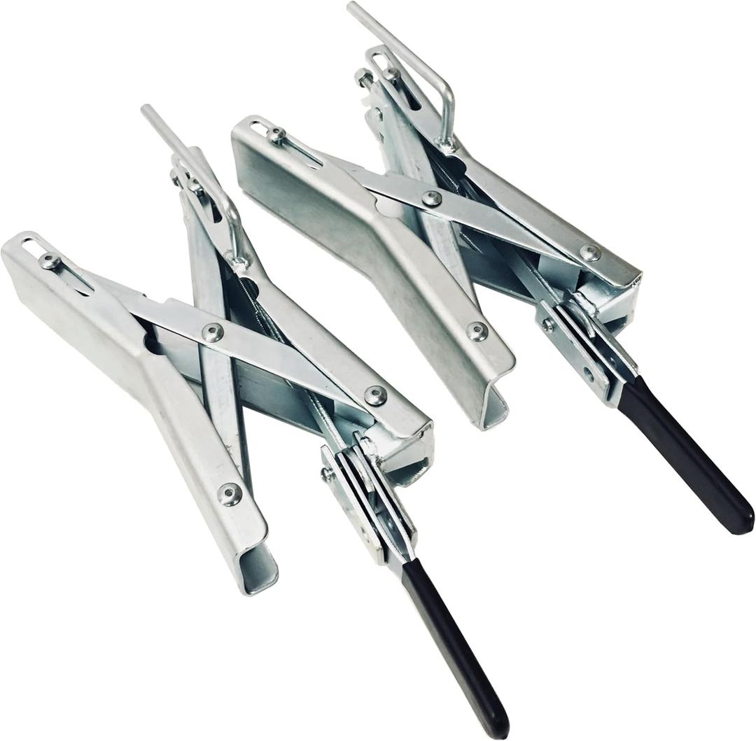 MaxxHaul 70074 Tandem Wheel Chock Lock  Universal Fit, Scissor-Action Design, Extends 1.5"6", Anti-Theft Padlock Compatible, Zinc Coated Steel for Trailers, RVs, & Campers