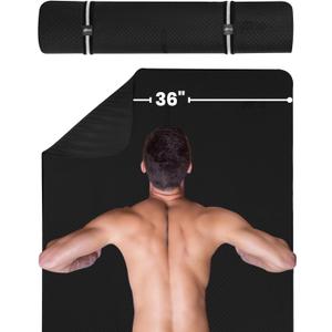 Extra Wide Yoga Mat for Men Women (72"L x 36"W) Non Slip Fitness & Exercise Mat with Alignment Marks for Yoga, Pilates, Floor Workouts (Extra Cushion (1/2 inch Thick))