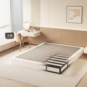 NHODIR Box Spring for King Bed, 7 Inch King Box Spring Only, Strong Metal Frame Mattress Foundation, No Noise, Easy Assembly