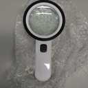 Magnifying Glass with 12 LED Lights, 3X Double Glass Lens Handheld Illuminated Magnifier Reading Magnifying Glass with for Seniors Read, Coins, Stamps, Map, Inspection, Macular Degeneration