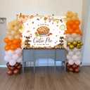 Fall Cutie Pie Baby Shower Backdrop 7x5FT A Little Cutie Pie is On The Way Party Banner Background Maple Leaves Baking Pie Themed Baby Shower Decorations Supplies