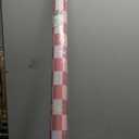 Inkspire Pink Checked Bulletin Board Paper Roll,14.8FTx47IN Large Reusable Waterproof Erasable Classroom Wall Background Backdrop Paper,Fade-Resistant Fabric Wrapping School Decors Teacher Supplies