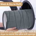 Buganda Memory Foam Bathroom Rug Mat 36x24, Extra Soft and Absorbent Bath Mats, Non-Slip and Machine Washable Bath Rugs for Bathroom Floor,Tub and Shower, Dark Grey