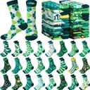 Shinymoon 24 Pairs Valentine Socks for Women Men Novelty Cozy Pink Heart Crew Sock Gifts Holiday Dress