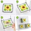 13Crochet Blocking Board with 20 Pegs/Pins Granny Square Blocking Boards for Crochet Projects,Plastic Waterproof Crochet Peg Blocking Board Gift for Crocheters and Beginners (Large-13 X13inche)