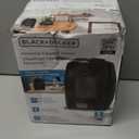 BLACK+DECKER Personal Ceramic Heater, Space Heater for Office Desk, Home Office & Personal Use Desk, 2 Heat & Fan Only Settings, Adjustable Thermostat, BHDC201, Black