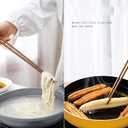 FJNATINH Wok Utensils Wooden Cooking Utensils Tools 6 PCS Wooden Spatula, Barbecue Tongs,Wok Shovel, Cooking chopsticks,Long Spoons,Nanmu Fish Shaped Rice Spoon Accessories