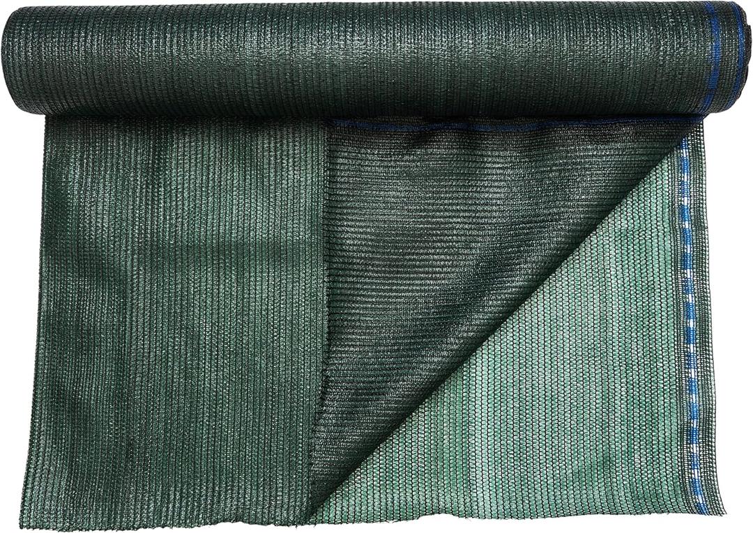 WindscreenSupplyCo] 60% 5'10'' x 100 FT Eyelets Shade Cloth Roll Sunblock Shade UV Resistant Net for Garden Greenhouse Flower Plant Patio Kennel, Green - PS6160GRN