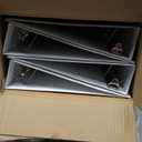 Amazon Basics 3 Ring Binders, 2 Inch, D-Ring Organizer for School, Home Office, White, 4 Pack