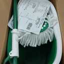 Libman Tornado Spin Mop System and 1 Refill, Mop and Bucket with Wringer Set for Hardwood Floor Cleaning, 2 Total Heads Included