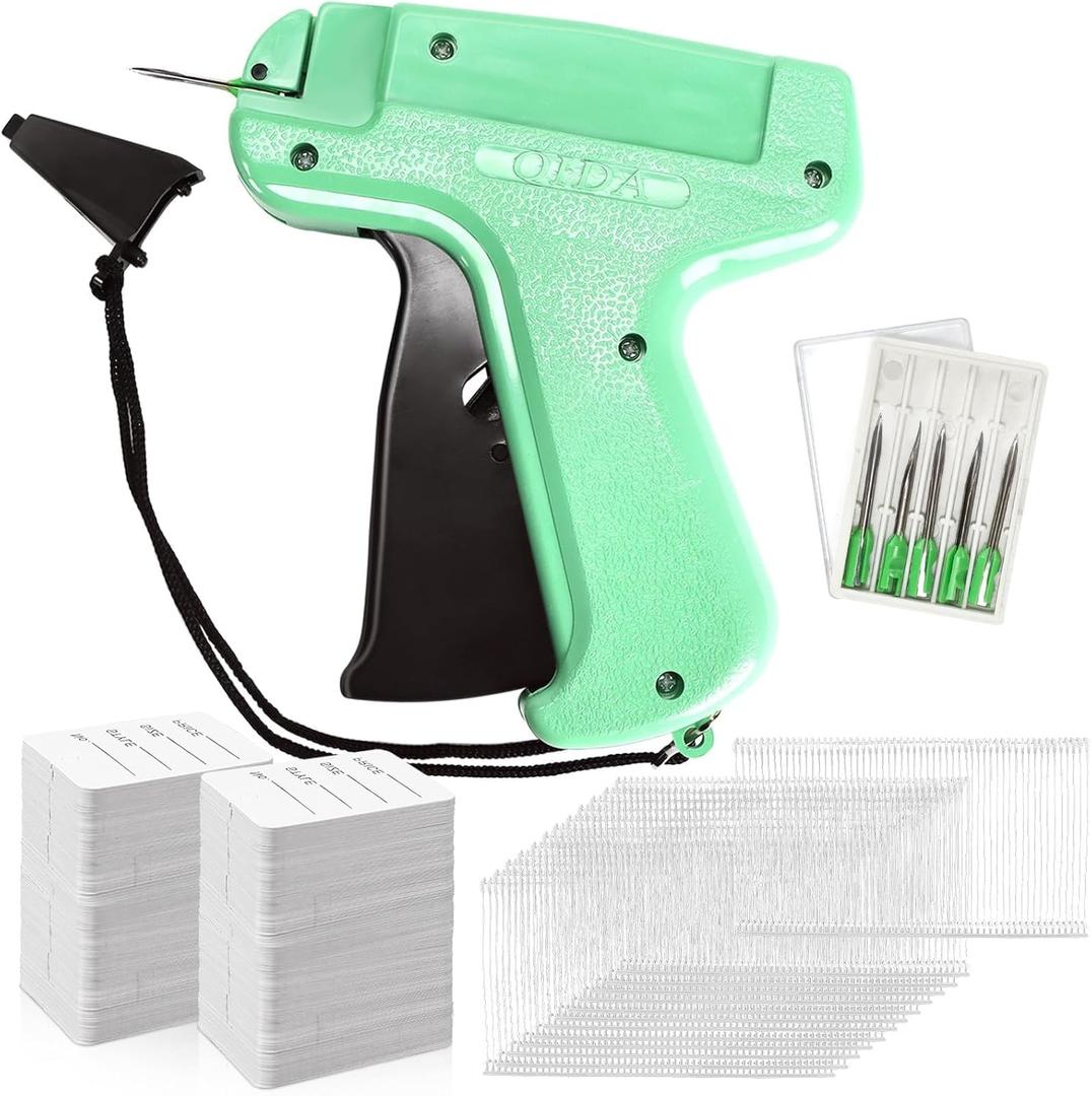 Vmiapxo 2506 Pcs Clothing Tag Machine Kit, Garment Price Tag Attacher, Tagging Gun with 6 Steel Needles 2000 White Barbs Fasteners 500 Clothing Labels for Store Warehouse Boutique