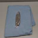 Blue Linen Shower Curtain, Boho Farmhouse Shower Curtain Set for Bathroom, 200GSM Luxury Weighted Water Resistant Fabric Textured Shower Curtains with 12 Metal Hooks, 72Wx72H