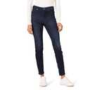 Amazon Essentials Women's Mid-Rise Stretchy Skinny Jeans, Dark Wash, 8 Long