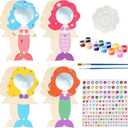 KatchOn, Mermaid Crafts Kit for Kids - 40 Pieces | DIY Paint Mermaid Party Favors for Girls, Pinata Stuffers, Wooden Mirror Craft for Kids | Birthday Party Games, Classroom Prizes, Art and Craft Gifts
