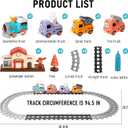 Train Set for Toddlers w/Smokes,Music & Lights - Electric Magnetic Choo Choo Steam Train Set with Tracks Truck Playset for Toddlers 1 3 5 6 Year Old Boys Girls Christmas Birthday Gift