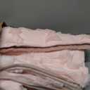 Tudomro Bunny Throw Blanket 50x60 Inch 3D Embroidered Bunny Throws Cozy Soft Rabbit Blanket for Sofa Couch Bed Sofa Home Decor, Birthday Gifts(1 Pack, Pink)