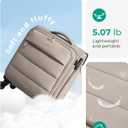 BAGSMART Underseat Carry on Luggage with Wheels, Soft Small Travel Luggage with PVC Wet/Dry Pockets, Lightweight Soft Personal Item Suitcase for Short Trip, Camera