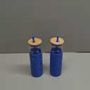 Hyperspace 20 OZ Glass Tumbler Glass Water Bottle with Silicone Protective Sleeve and Bamboo Lid, Travel Cups with Straw - BPA Free ( 2Pcs Pack)