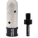 3/4” Diamond Finger Milling Bit, 20mm Round Dry Grinding Bit for Angle Grinders and Drills to Enlarge Shape Holes & Bevel Edges in Porcelain Ceramic Granite Tile, w/ 5/8-11 Thread & 3/8" Hex Shank