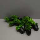 Der Rose Fake Plants 12 Pack Artificial Plants Small Faux Plants in Black Pot for Bathroom Home Office Table Decor Indoor (Green)