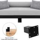 Saim Metal Furniture Legs, Square Metal Cabinet Support Foot for Sofa, Cabinet, Bookshelf, Bed and Table - 4Pcs 3inch Black