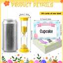 Jenaai Easter Game Charades Family Game Cards for Holiday Night, Charades Cards and Plastic Sand Time for Holiday Easter Scavenger Hunt Party Adult