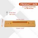 uxcell 2 Pcs Rectangle Recessed Sliding Door 6" Finger Flush Pulls, Handle Stainless Steel Recessed Pocket Door Pull with Screws for Home Bathroom Barn Closet Window, Gold Tone