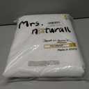 Mrs.Naturall White Linen Curtains 84 Inches Long for Bedroom,Light Filtering Semi Sheer Curtains 84 Inch Length 2 Panels Set