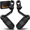 PBYMT Highway Pegs Long Angled 304 Stainless Steel, Highway Footpegs Footrest Fit For 1''&1.25''(25/32mm) Crash Bars Compatible with Harley Davidson Touring Black