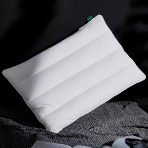 Geese Luxury Flat Thin Goose Feather Down Pillows Standard Size, 2.5" Height, 100% Cotton Cover, Medium Firm Hotel Collection Ultra Slim Thin Bed Pillows, Machine Washable, 18 x 26 Inches