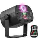 DJ Disco Stage Party Lights, LED Sound Activated Laser Light RGB Flash Strobe Projector with Remote Control for Christmas Halloween Decorations Karaoke Pub KTV Bar Dance Gift Birthday Wedding (USB Powered)