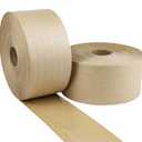 BOMEI PACK Water Activated Kraft Paper Reinforced Gummed Tape, 2 Pack 3 inch x 380 ft, for Heavy Duty Secure Packing Shipping