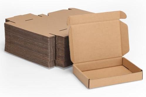 MEBRUDY 6x4x1 Inches Shipping Boxes Pack of 50, Small Corrugated Cardboard Box for Mailing Mailer Packing, Brown