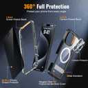 360 Protection Magnetic for iPhone 16 Pro Case Built-in 9H Privacy Screen Protector & Metal Stand[Fit for Magsafe][Anti-Spy][Lens Protector] Heavy Duty Shockproof Phone Case for iPhone 16 Pro