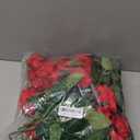 Laelfe 12 pcs Artificial Red Roses Flowers Long Stem Fake Silk Rose for Home Wendding Decorations(Red)