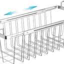 Orgneas Freezer Baskets for Chest Freezer, Capacity Expandable Deep Freezer Organizer Bins Adjustable From 16.5" to 26.5" Stainless Steel Wire Basket Storage with Hanging Handles